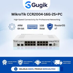 GUGIK - MikroTik CCR2004-16G-2S+PC ARM 64bit Quad Core 4GB RAM RouterOS v7