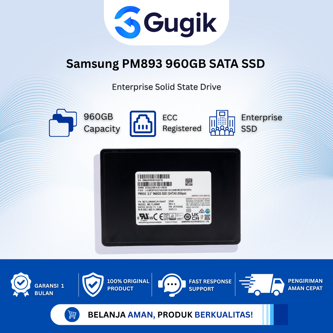 Samsung PM893 960GB SATA 6Gb/s 2.5" Enterprise SSD