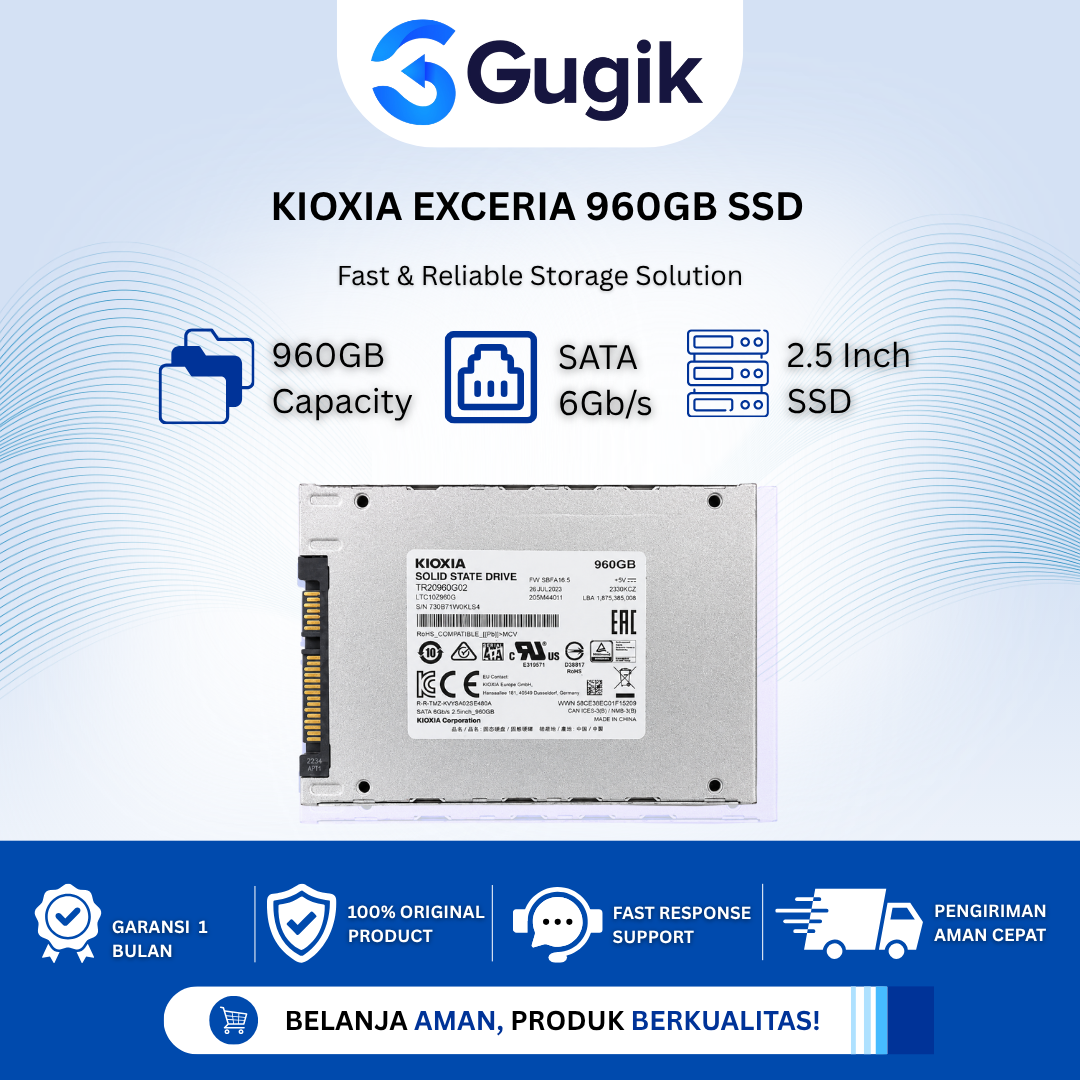 GUGIK - KIOXIA EXCERIA 960GB SSD SATA III 6Gb/s 2.5 Inch LTC10Z960G