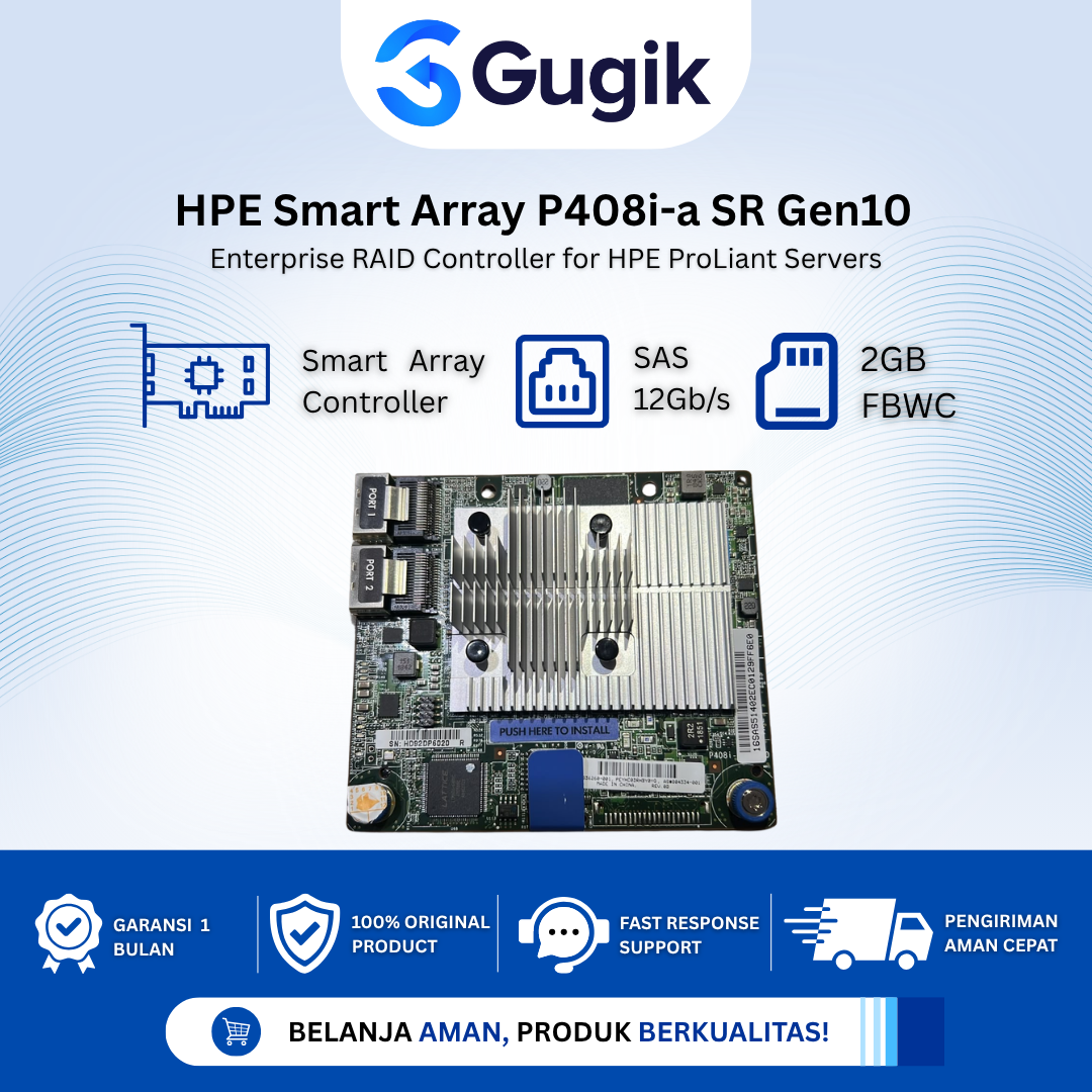 GUGIK - HPE Smart Array P408i-a SR Gen10 RAID Controller 2GB FBWC SAS 12Gb/s