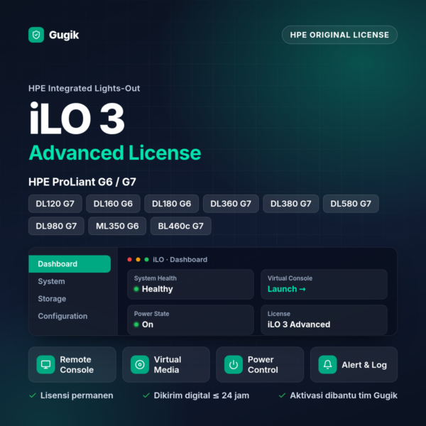 HPE iLO 3 Advanced License For ProLiant G7 Server DL360 G7 DL380 G7 DL580 G7 ML350 G6