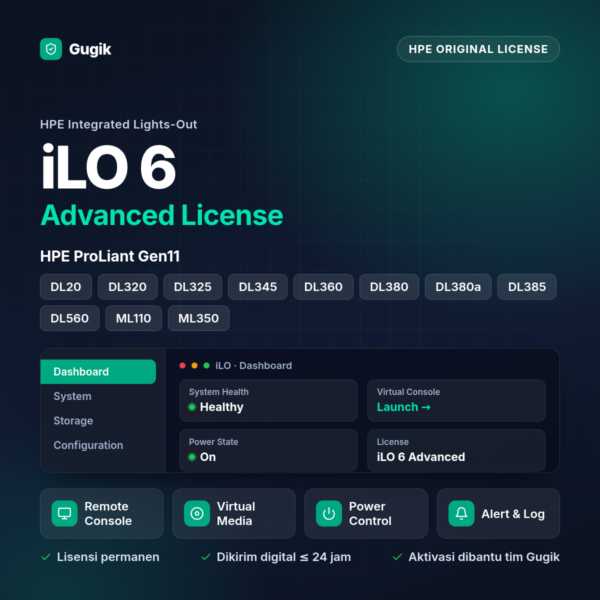 HPE iLO 6 Advanced License For ProLiant Gen11 Server DL360 DL380 DL320 DL385 ML110 ML350