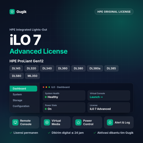 HPE iLO 7 Advanced License For ProLiant Gen12 Server DL360 DL380 DL320 DL340 DL380a ML350