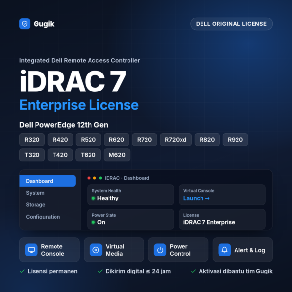 iDRAC 7 Enterprise License For Dell 12th GEN Server R620 R720 R720xd R520 R420 T620