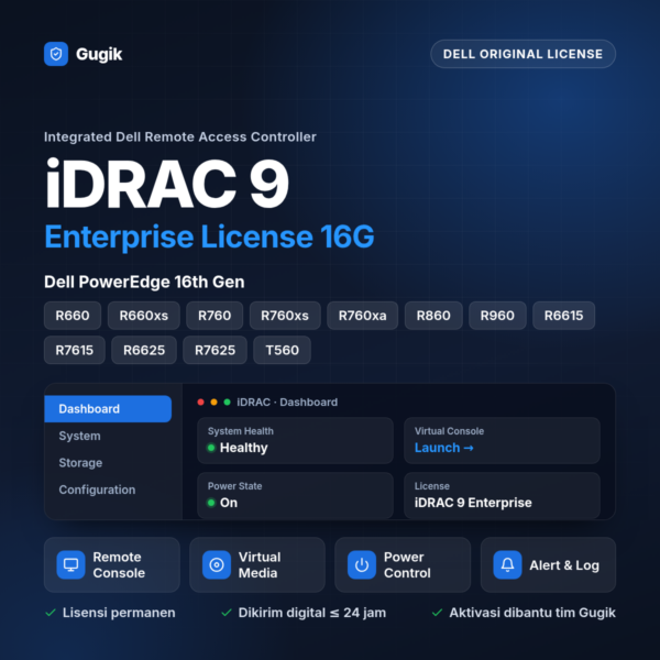 iDRAC 9 Enterprise License For Dell 16th GEN Server R660 R760 R660xs R760xs R6615 R7615 T560